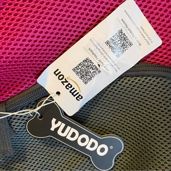 YUDODO Pet Sling Carrier Breathable Mesh Travel Safe Sling Bag Carrier Sz L PINK - Picture 7 of 8